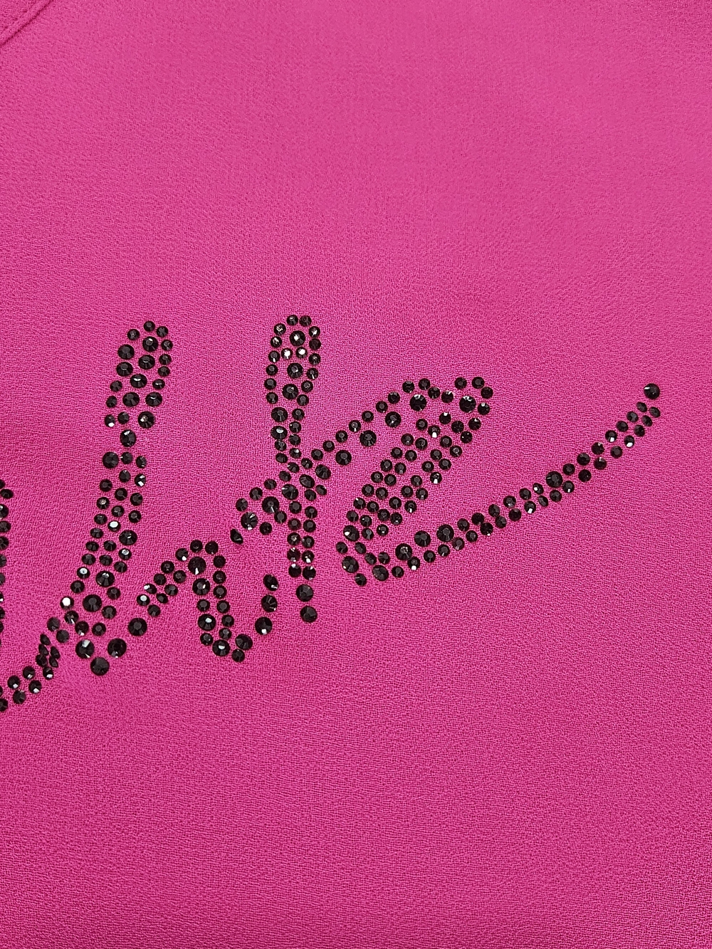 NEW Fuchsia Short Sleeve Top Size M Pink Magenta Sequins Oversized Lightweight - Picture 4 of 8